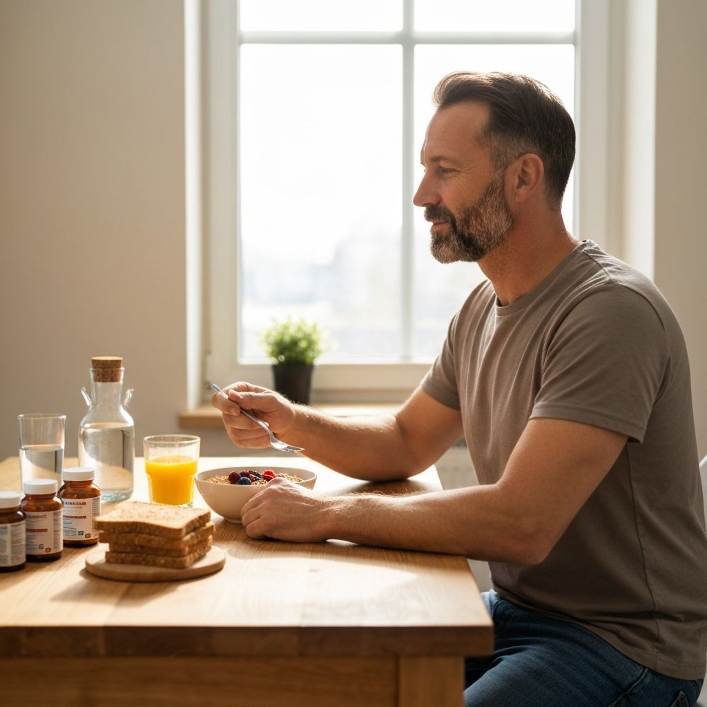 Morning routine with supplements